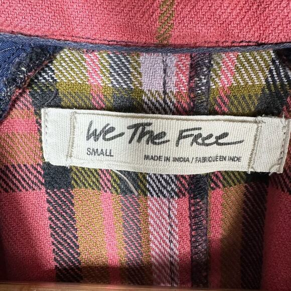 Free People Colorful Plaid Button-Up Blouse - Picture 3 of 11